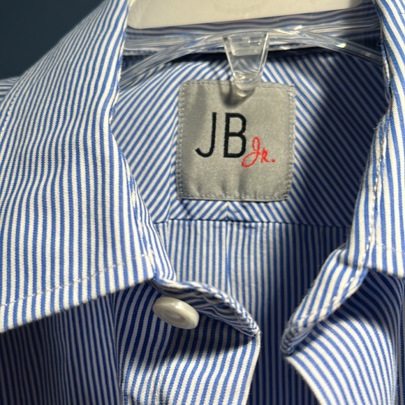 Blue and white stripe button down shirt - Picture 2 of 4